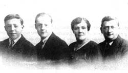 Left to right: James (Rachael's great-grandfather), John, Mariah and Joseph circa 1910